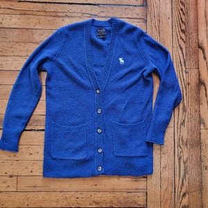 Abercrombie & Fitch Button Down Cardigan Sweater Blue Size Small